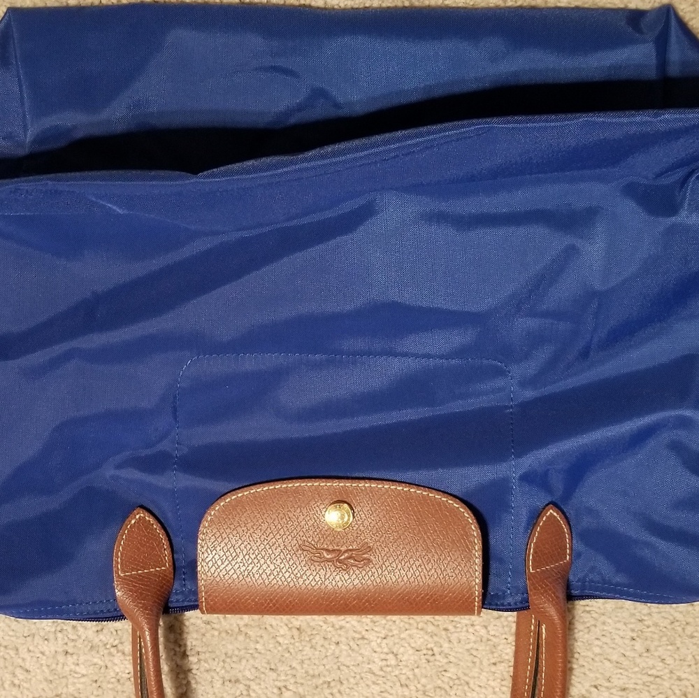 Auth Longchamp le pliage xl blue tote bag